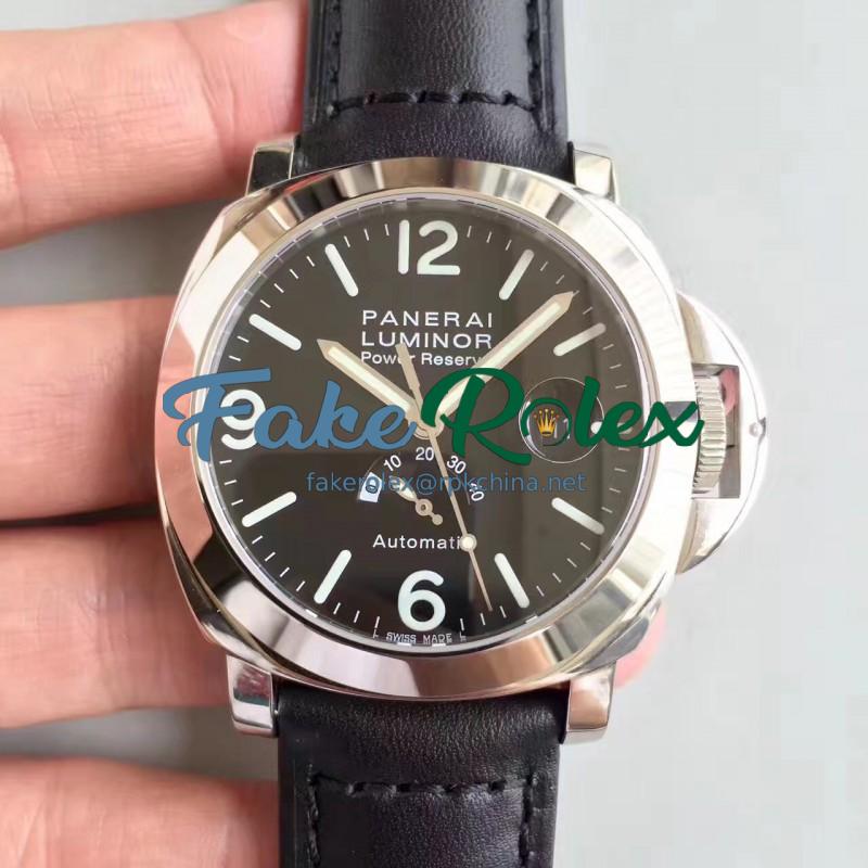 Replica Panerai Luminor Power Reserve PAM027 N Stainless Steel Black Dial Swiss 2824-2