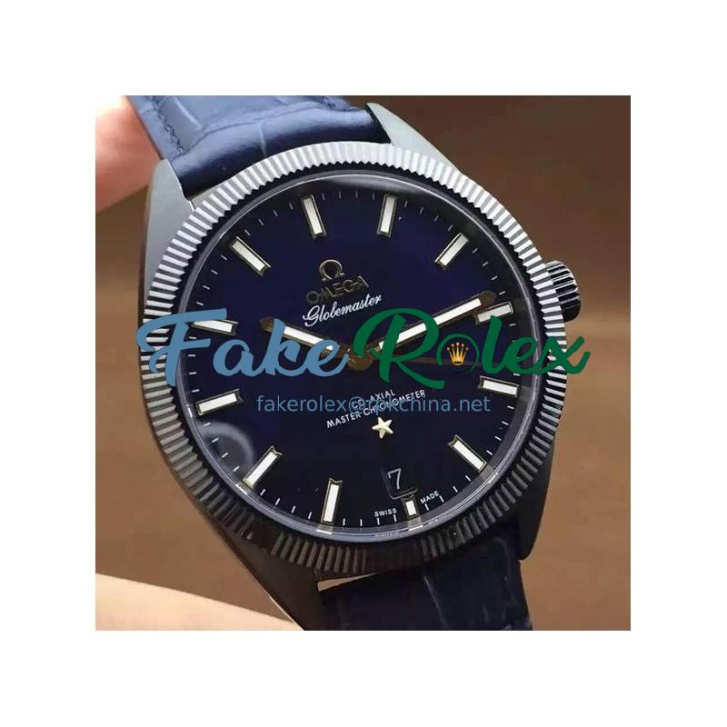 Replica Omega Constellation Globemaster 39MM PVD Blue Dial Swiss 8913