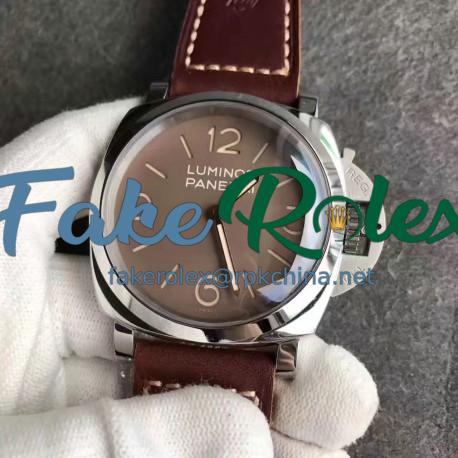 Replica Panerai Luminor 1950 PAM663 SF Stainless Steel Brown Dial Swiss P3000