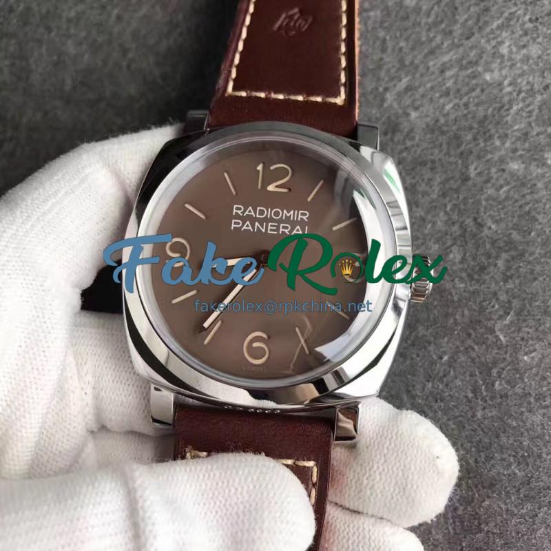 Replica Panerai Radiomir 1940 3 Days Acciaio PAM662 SF Stainless Steel Brown Dial Swiss P3000