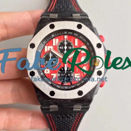 Replica Audemars Piguet Royal Oak Offshore Singapore GP F1 26190OS.OO.D003CU.01 JF V2 Forged Carbon Red Dial Swiss 7750