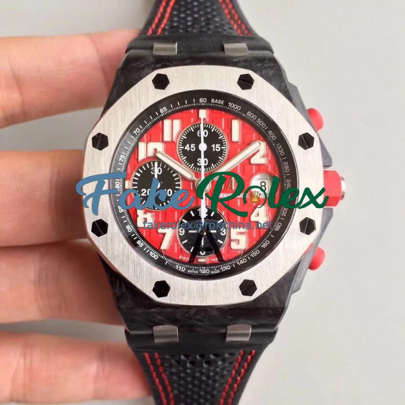 Replica Audemars Piguet Royal Oak Offshore Singapore GP F1 26190OS.OO.D003CU.01 JF V2 Forged Carbon Red Dial Swiss 7750