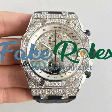 Replica Audemars Piguet Royal Oak Offshore 26067BC.ZZ.D002CR.01 JF V2 Steel & Diamonds Diamond Dial Swiss 7750