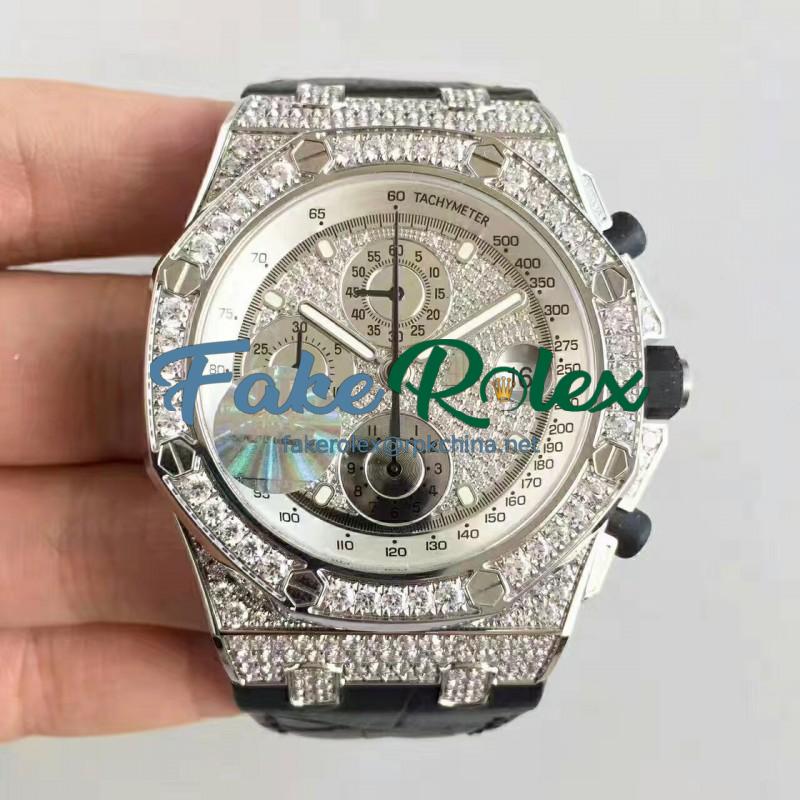 Replica Audemars Piguet Royal Oak Offshore 26067BC.ZZ.D002CR.01 JF V2 Steel & Diamonds Diamond Dial Swiss 7750