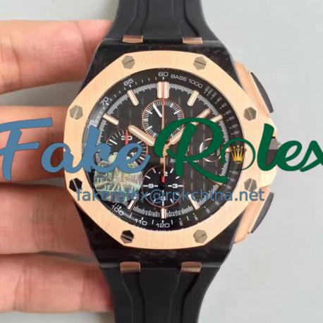 Replica Audemars Piguet Royal Oak Offshore QE2 Cup 2016 26406FR.OO.A002CA.01 JF V5 Forged Carbon Black Dial Swiss 3126