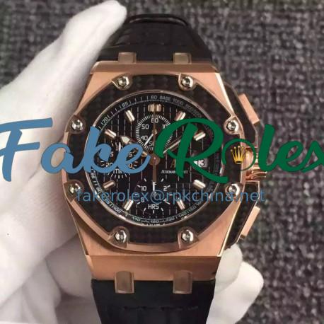 Replica Audemars Piguet Royal Oak Offshore Juan Pablo Montoya 26030RO.00.D001IN.01 JF V2 Rose Gold Black Dial Swiss 2840