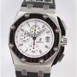 Replica Audemars Piguet Royal Oak Offshore Juan Pablo Montoya 2603010.OO.D001IN.01 JF V2 Titanium White Dial Swiss 2840