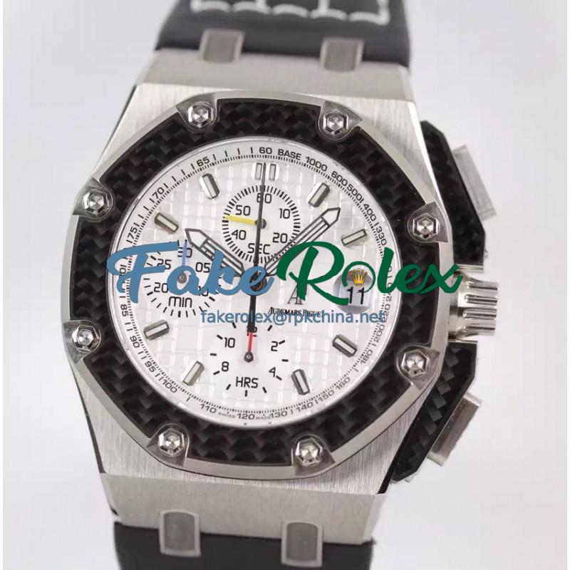 Replica Audemars Piguet Royal Oak Offshore Juan Pablo Montoya 2603010.OO.D001IN.01 JF V2 Titanium White Dial Swiss 2840