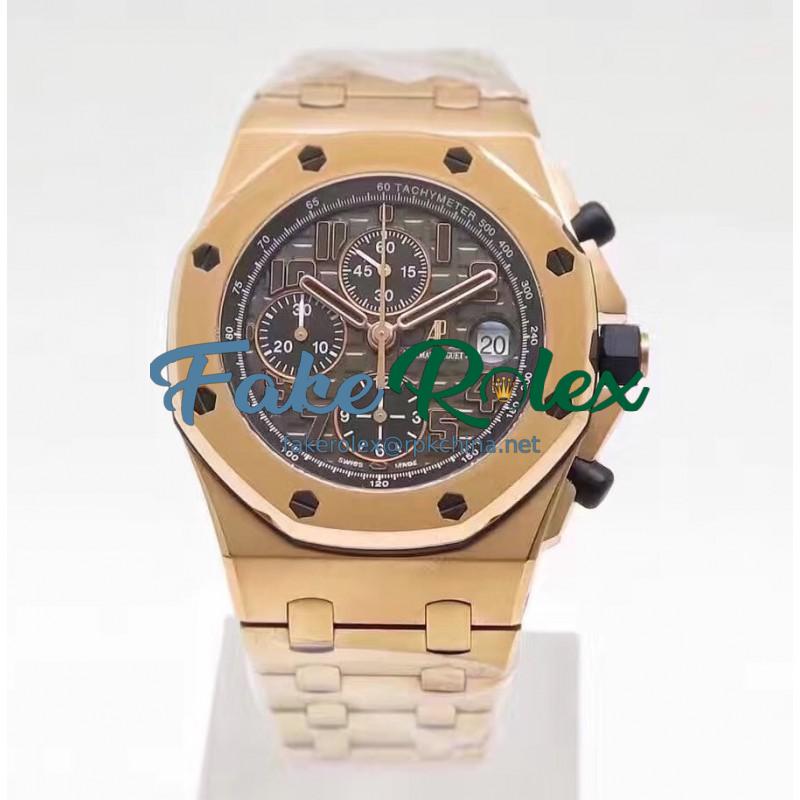 Replica Audemars Piguet Royal Oak Offshore Don Ramon De La Cruz 26192OR.D0801CR.01 JF V2 Rose Gold Grey Dial Swiss 7750