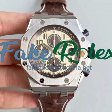 Replica Audemars Piguet Royal Oak Offshore 26470ST.OO.A801CR.01 JF V2 Stainless Steel Brown Dial Swiss 3126