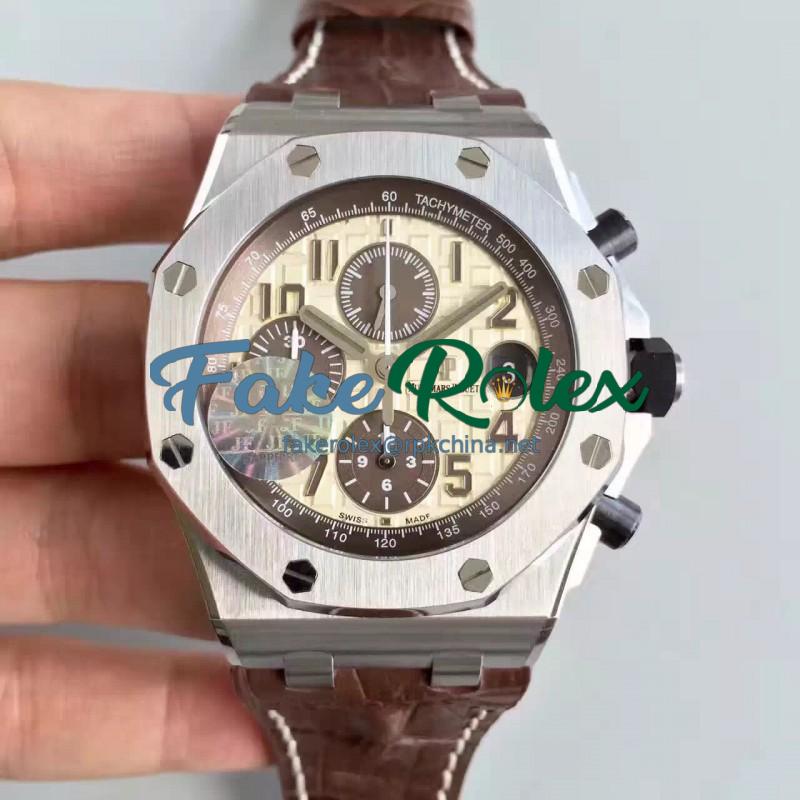 Replica Audemars Piguet Royal Oak Offshore 26470ST.OO.A801CR.01 JF V2 Stainless Steel Brown Dial Swiss 3126