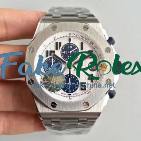 Replica Audemars Piguet Royal Oak Offshore Navy 26170ST.OO.D305CR.01 JF V2 Stainless Steel White Dial Swiss 7750