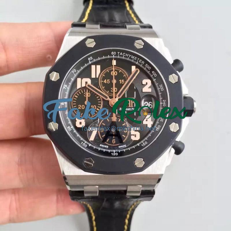 Replica Audemars Piguet Royal Oak Offshore 57Th Street 26298SK.OO.D101CR.01 JF V2 Stainless Steel Black Dial Swiss 7750