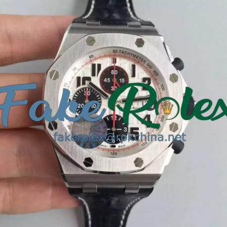 Replica Audemars Piguet Royal Oak Offshore Panda 26170ST.OO.D101CR.02 JF V2 Stainless Steel White Dial Swiss 7750