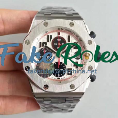 Replica Audemars Piguet Royal Oak Offshore Panda 26170ST.OO.D101CR.02 JF V2 Stainless Steel White Dial Swiss 7750