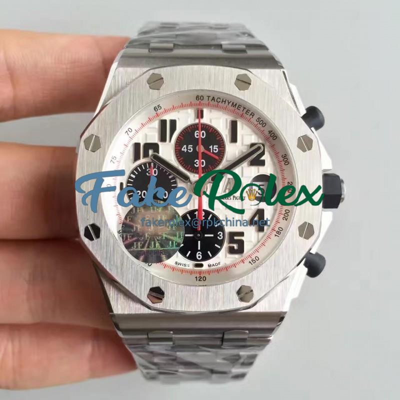 Replica Audemars Piguet Royal Oak Offshore Panda 26170ST.OO.D101CR.02 JF V2 Stainless Steel White Dial Swiss 7750