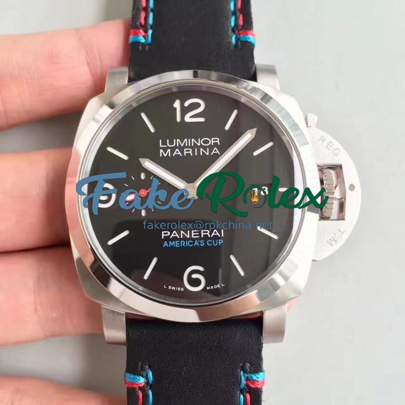 Replica Panerai Luminor Marina 1950 PAM727 Americas Cup 2017 ZF Stainless Steel Black Dial Swiss P9010