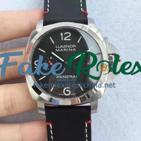 Replica Panerai Luminor Marina 1950 PAM727 Americas Cup 2017 Soft Bank Team Japan ZF Stainless Steel Black Dial Swiss P9010