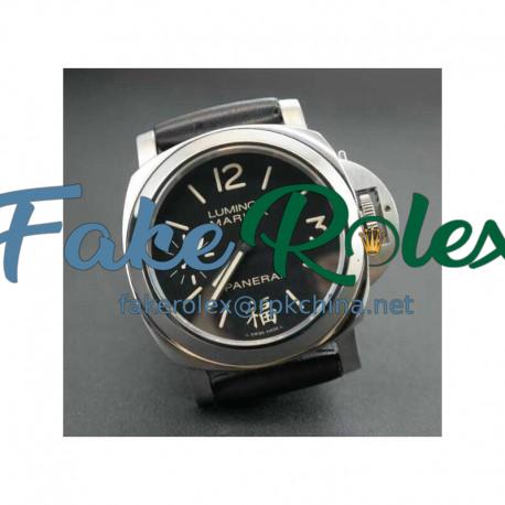 Replica Panerai Luminor Marina 福 Fu PA366 N Stainless Steel Black Dial Swiss 6497-2