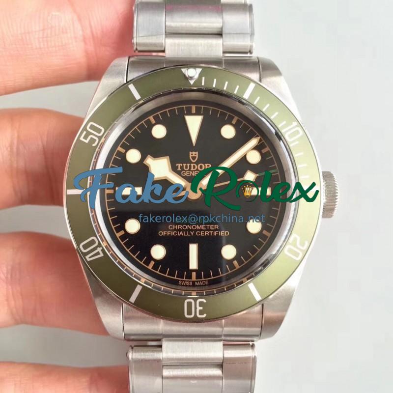 Replica Tudor Heritage Black Bay Green Harrods Special Edition 79230G ZF Stainless Steel Black Dial Swiss 2824-2