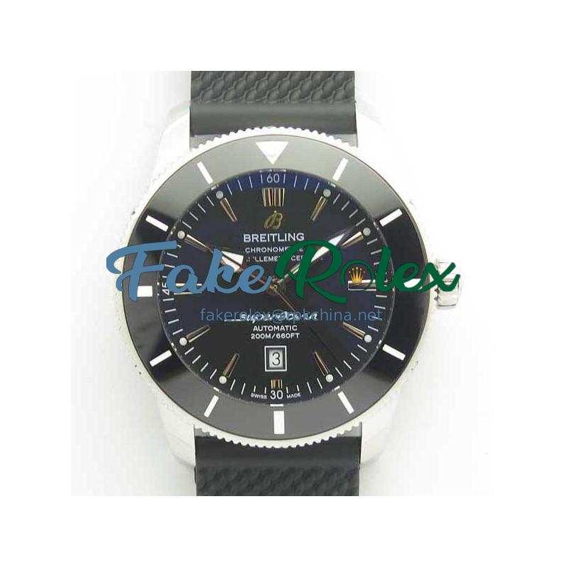 Replica Breitling Superocean Heritage II 46MM A1732024/B868-137S N Stainless Steel Black Dial Swiss 2824-2