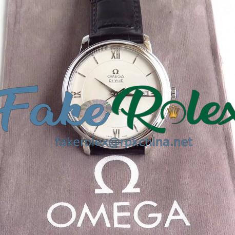 Replica Omega De Ville Prestige Co-Axial 39.5MM 424.53.40.20.04.001 MKS V4 Stainless Steel Silver Dial M9015