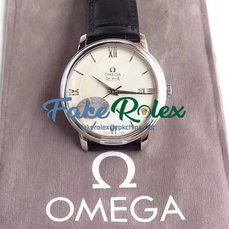 Replica Omega De Ville Prestige Co-Axial 39.5MM 424.53.40.20.04.001 MKS V4 Stainless Steel Silver Dial M9015