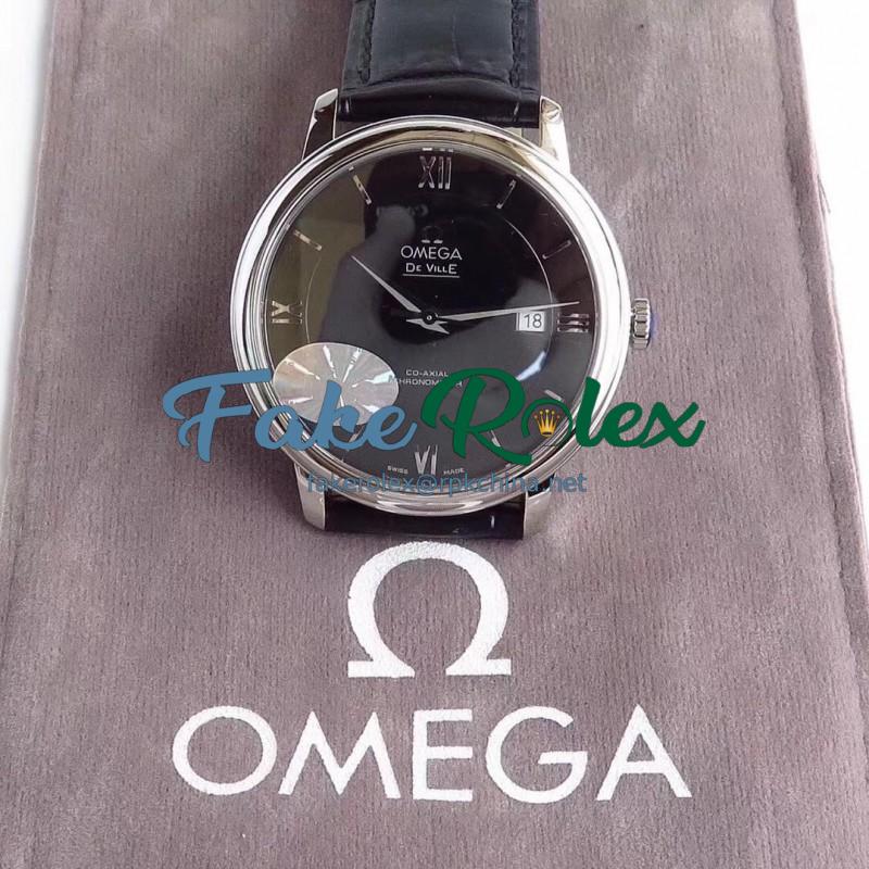 Replica Omega De Ville Prestige Co-Axial 39.5MM 424.13.40.20.01.001 MKS V4 Stainless Steel Black Dial M9015