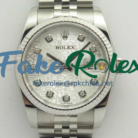 Replica Rolex Datejust 36MM 116234 DJ V2 Stainless Steel Silver Anniversary Jubilee Dial Swiss 3135