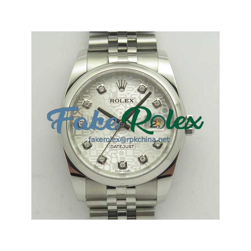 Replica Rolex Datejust 36MM 116234 DJ V2 Stainless Steel Silver Anniversary Jubilee Dial Swiss 3135