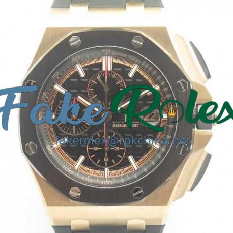 Replica Audemars Piguet Royal Oak Offshore 2640R0.00.A002CA.02 JF V2 Rose Gold Black Dial Swiss 3126