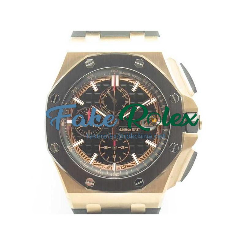 Replica Audemars Piguet Royal Oak Offshore 2640R0.00.A002CA.02 JF V2 Rose Gold Black Dial Swiss 3126