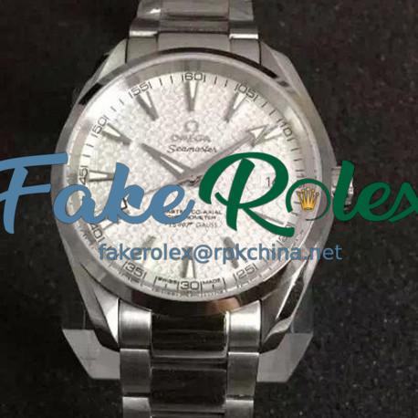 Replica Omega Aqua Terra "James Bond" 41MM Stainless Steel White Textured Dial Swiss Movement 8507