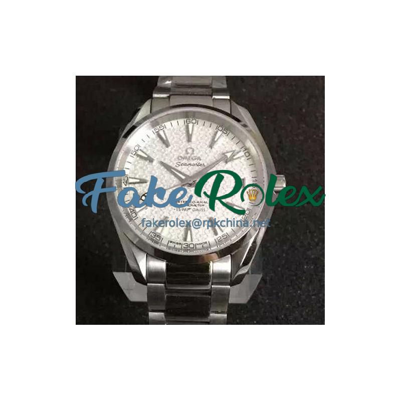 Replica Omega Aqua Terra "James Bond" 41MM Stainless Steel White Textured Dial Swiss Movement 8507