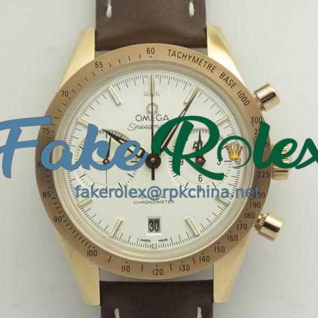 Replica Omega Speedmaster ´57 Co-Axial Chronograph 41.5MM 331.53.42.51.02.002 OM Rose Gold White Dial Swiss 9301