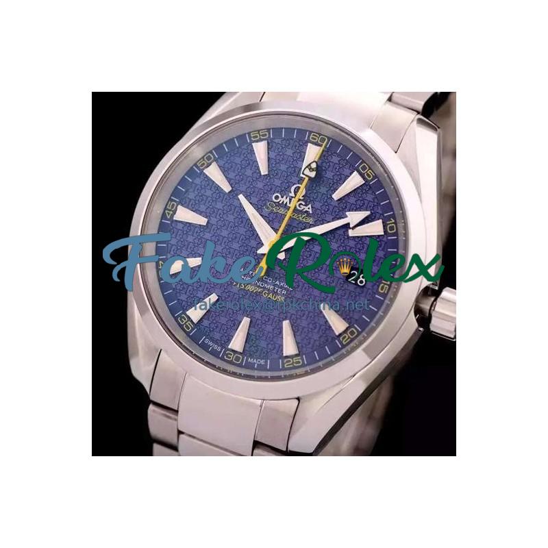 Replica Omega Aqua Terra "James Bond" 41MM Stainless Steel Blue Dial Swiss 8507