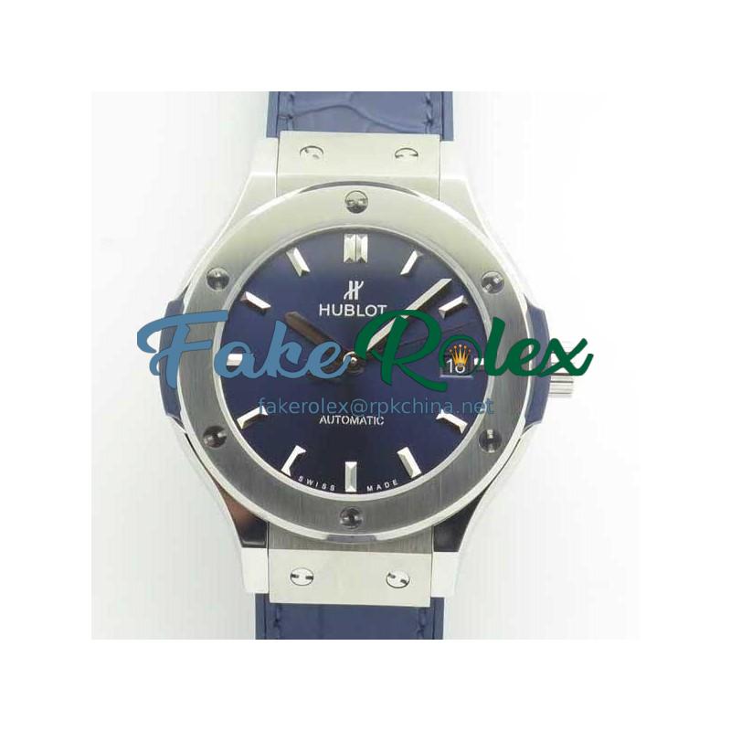 Replica Hublot Classic Fusion Blue Titanium 38MM 511.NX.7170.LR JJ V2 Titanium Blue Dial Swiss HUB1112