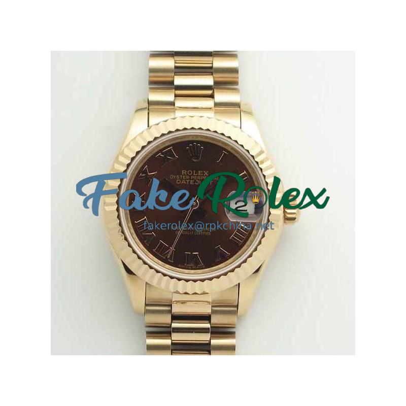 Replica Rolex Lady Datejust 28 279165 28MM BP Rose Gold Chocolate Dial Swiss 2671