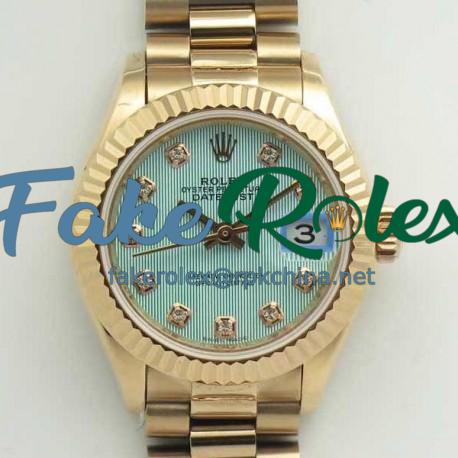 Replica Rolex Lady Datejust 28 279165 28MM BP Rose Gold Ice Blue Dial Swiss 2671