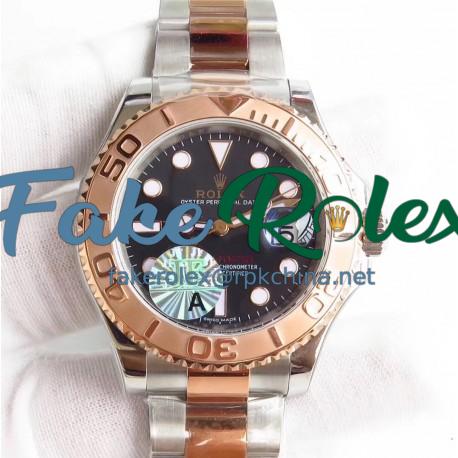 Replica Rolex Yacht-Master 40 116621 JF Stainless Steel & Rose Gold Black Dial Swiss 3135