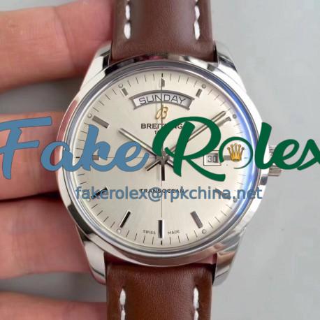 Replica Breitling Transocean Day & Date A4531012/G751/437X/A20BA.1 V7 Stainless Steel Silver Dial Swiis 2836-2