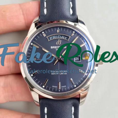 Replica Breitling Transocean Day & Date A453109T/C921/731P V7 Stainless Steel Blue Dial Swiis 2836-2