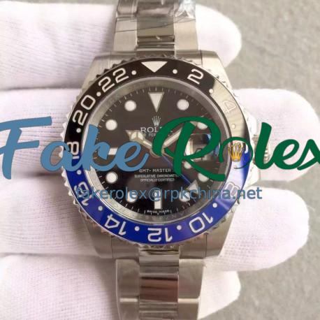 Replica Rolex GMT-Master II 116710BLNR Batman V8 Stainless Steel Black Dial Swiss 3186