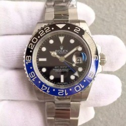 Replica Rolex GMT-Master II 116710BLNR Batman V8 Stainless Steel Black Dial Swiss 2836-2