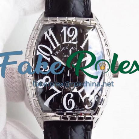 Replica Franck Muller Black Croco 8880 CH BLK CRO N Stainless Steel Black Dial M8215