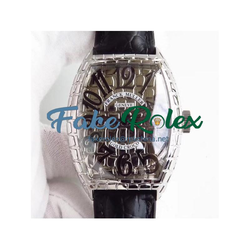 Replica Franck Muller Iron Croco 8880 CH IRO CRO N Stainless Steel Silver Dial M8215