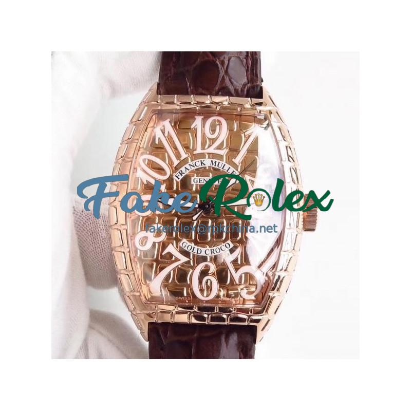 Replica Franck Muller Gold Croco 8880 SC GOLD CRO Rose Gold Rose Gold Dial M8215