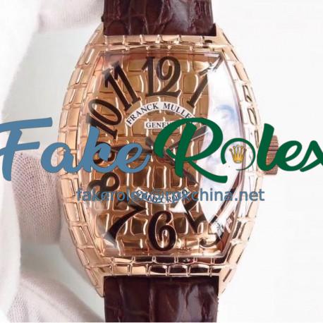 Replica Franck Muller Gold Croco 8880 SC GOLD CRO N Rose Gold Rose Gold Dial M8215