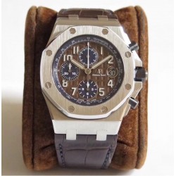 Replica Audemars Piguet Royal Oak Offshore Chronograph 2018 SIHH 26470 JF V2 Stainless Steel Chocolate Dial Swiss 3126