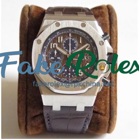 Replica Audemars Piguet Royal Oak Offshore Chronograph 2018 SIHH 26470 JF V2 Stainless Steel Chocolate Dial Swiss 3126